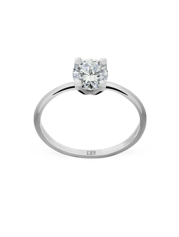 Promise N°4 18K Hvidguld Ring m. Diamant