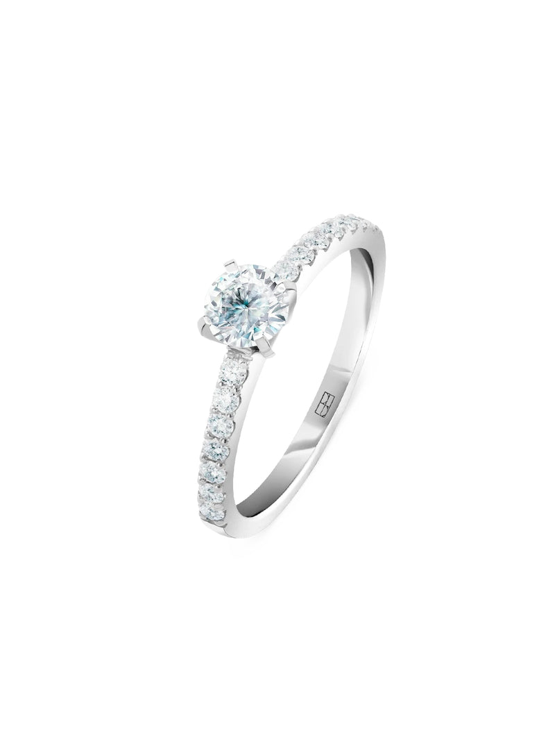 Promise N°6 18K White Gold Ring w. Diamonds