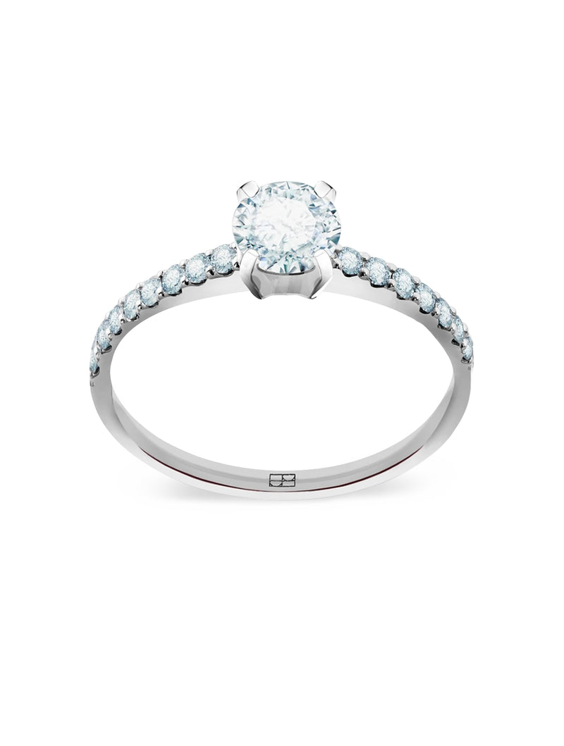 Promise N°7 18K White Gold Ring w. Diamonds