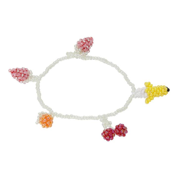 Pale Fruit Salad Bracelet Mixed coloured Beads