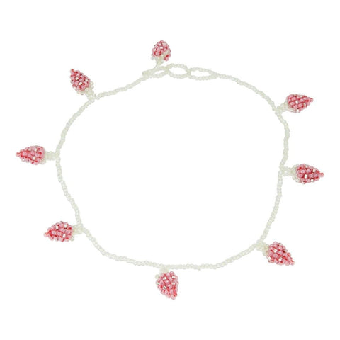 Pura Utz Pale Strawberry Necklace Pink and Red Beads The Jewellery Room