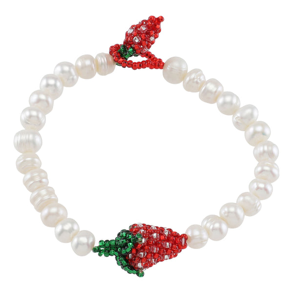 Pearly Strawberry Armreif