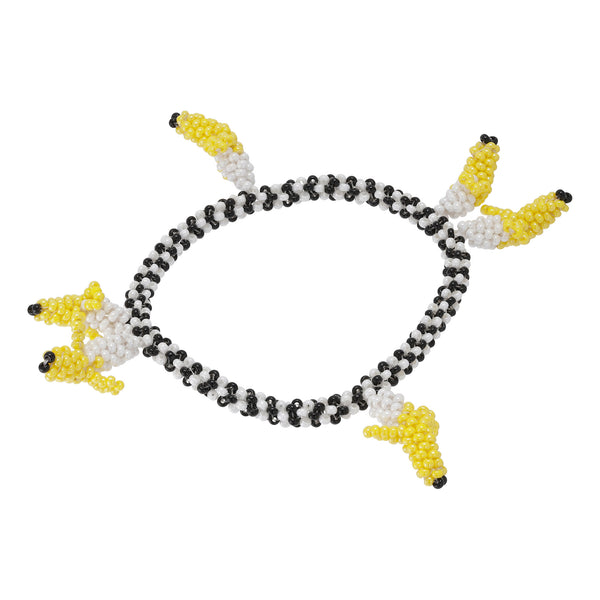 Peyote Banana Bracelet Yellow and Black Beads