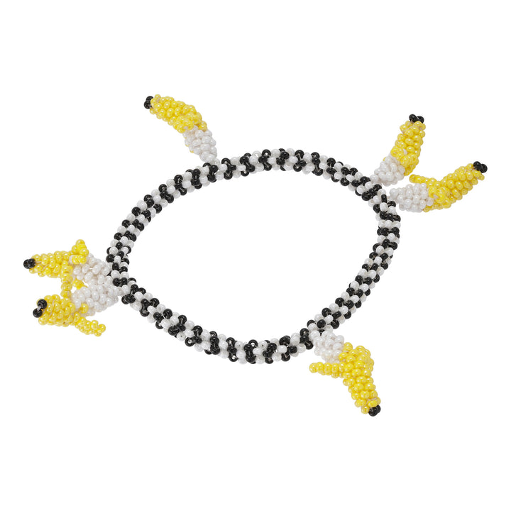 Peyote Banana Bracelet Yellow and Black Beads