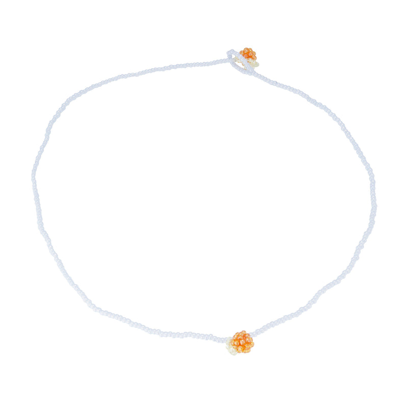 Simple Oranges Necklace Orange and Purple Beads