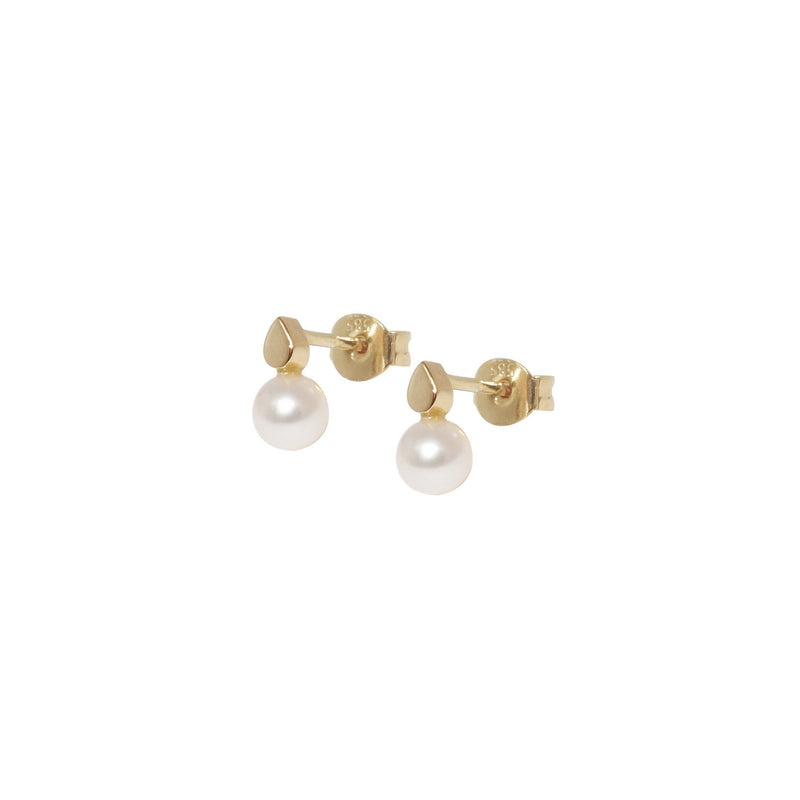 Pearly Tears 14K Gold Earrings w. Pearl
