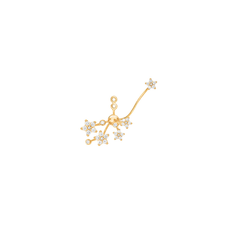Shooting Stars 18K Gold Earring-pendant w. Diamonds