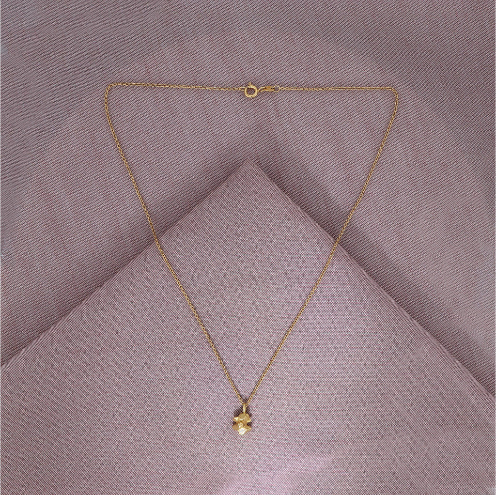 Chunky Nugget Diamond Pendant Gold