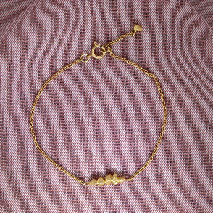 Delicate Nugget Bracelet Gold