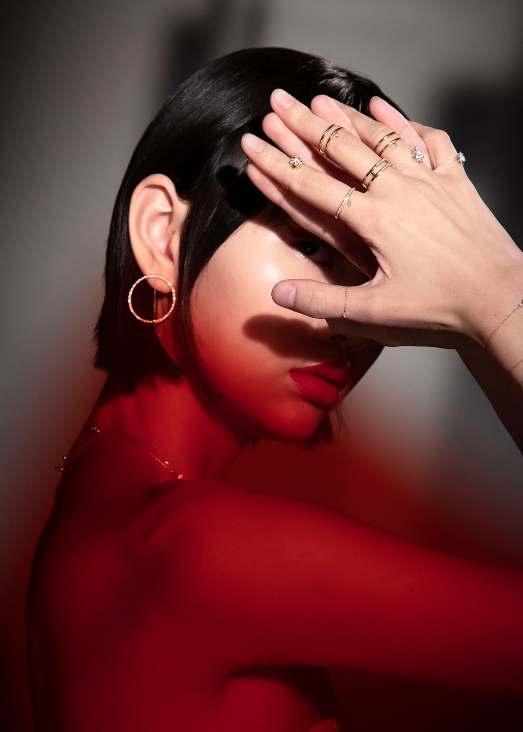 Zeus Pavéd 18K Gold Ring w. Diamonds