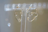 Mini Ansigt Piercing 18K Guld Ørering m. Diamanter