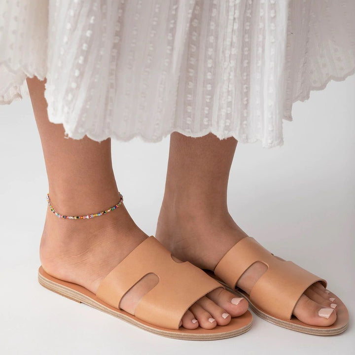 Petit Alaia Gold Plated Anklet w. Mixed coloured Beads