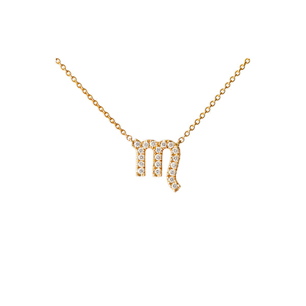 Petit Sign Sternzeichen Skorpion Goldkette aus 18K I Diamanten