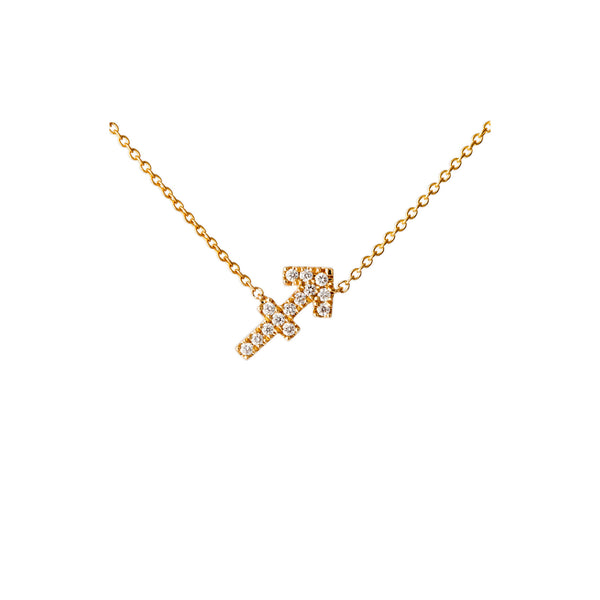 Petit Sign Sternzeichen Schütze Goldkette aus 18K I Diamanten