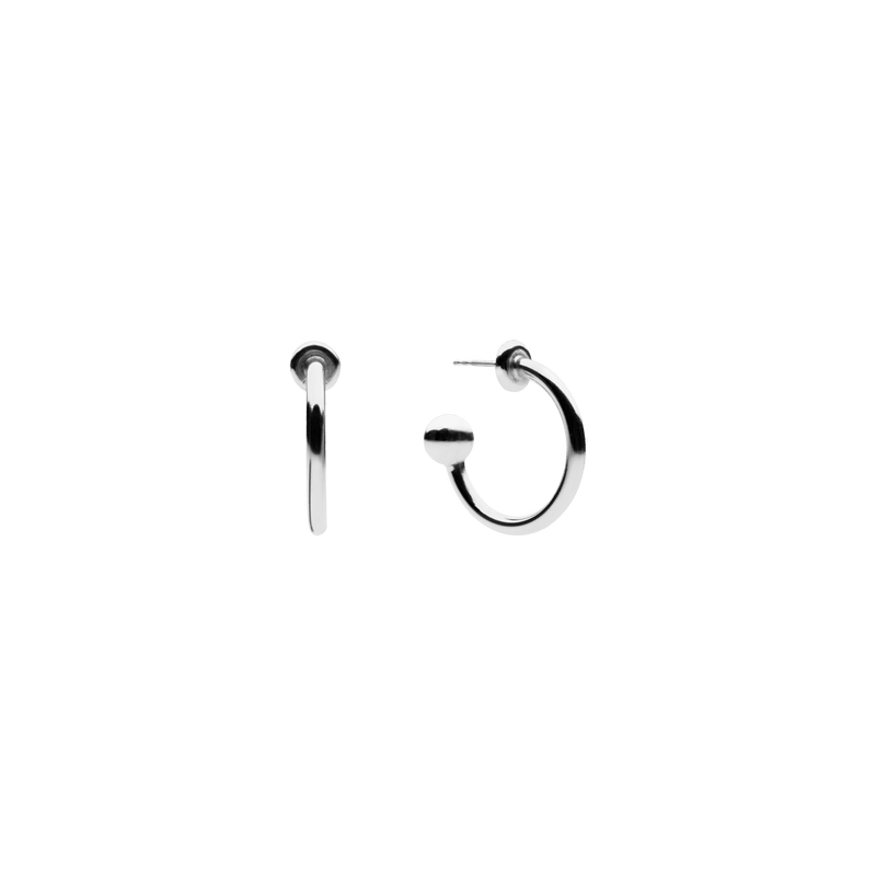 Petite Ball Hoop-Ohrringe aus Silber