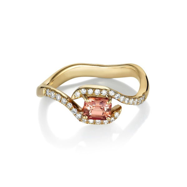 Pic Payi 18K Guld Ring m. Diamanter & Safir