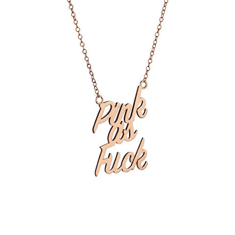 Pink as Fuck Gold Plated Necklace