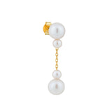 Playa 18K Gold Plated Stud w. White Pearls