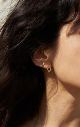 Kitah 14K Gold Earring w. Sapphire