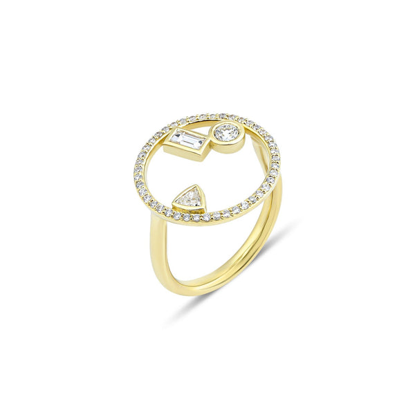 Projekt 2020 18K Guld Ring m. Diamanter