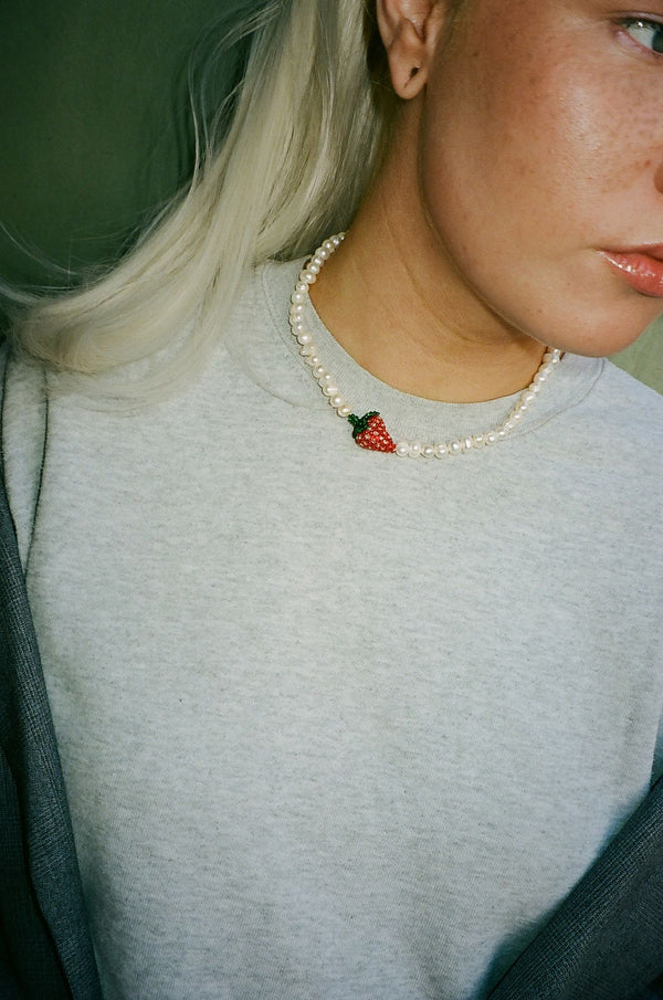 Pearly Strawberry Necklace