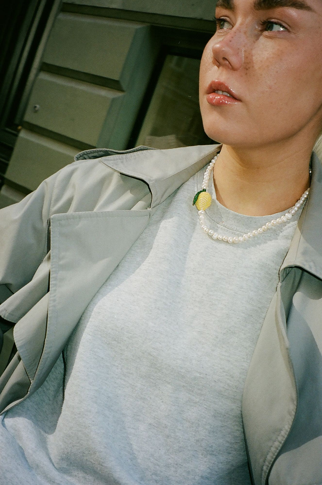 Pearly Lemon Halskette