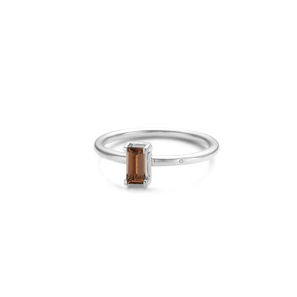 Ro Copenhagen Nord Purity S Turned 18K Whitegold Ring w. Quartz ...
