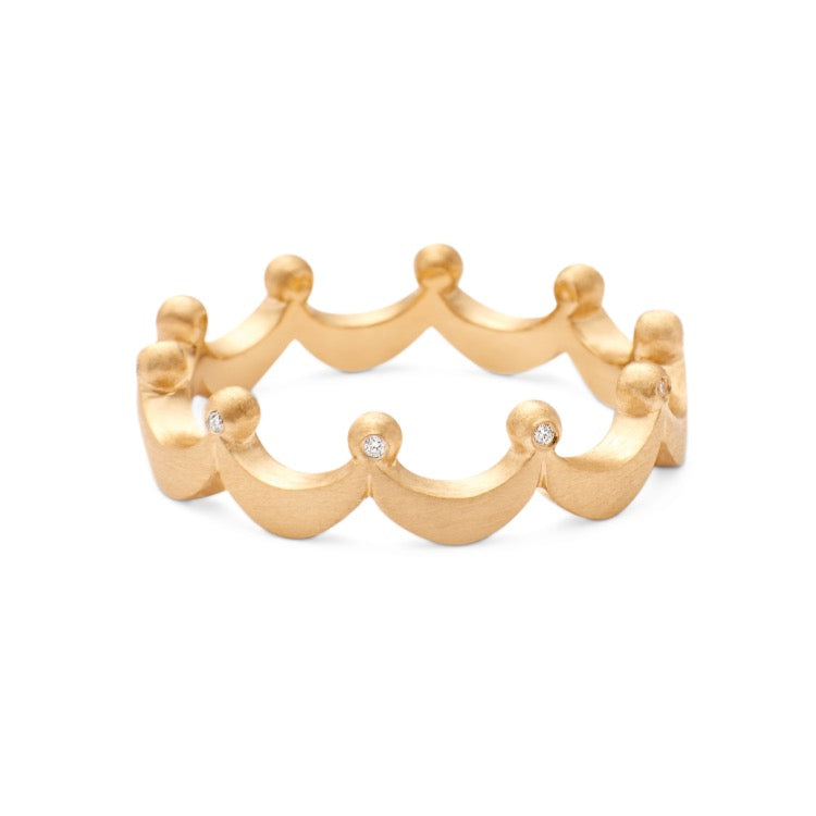 Royal 18K Guld Ring m. 10 Diamanter