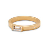 Meant to Be Her True Love Band 18K Guld Ring m. Diamant & Topas