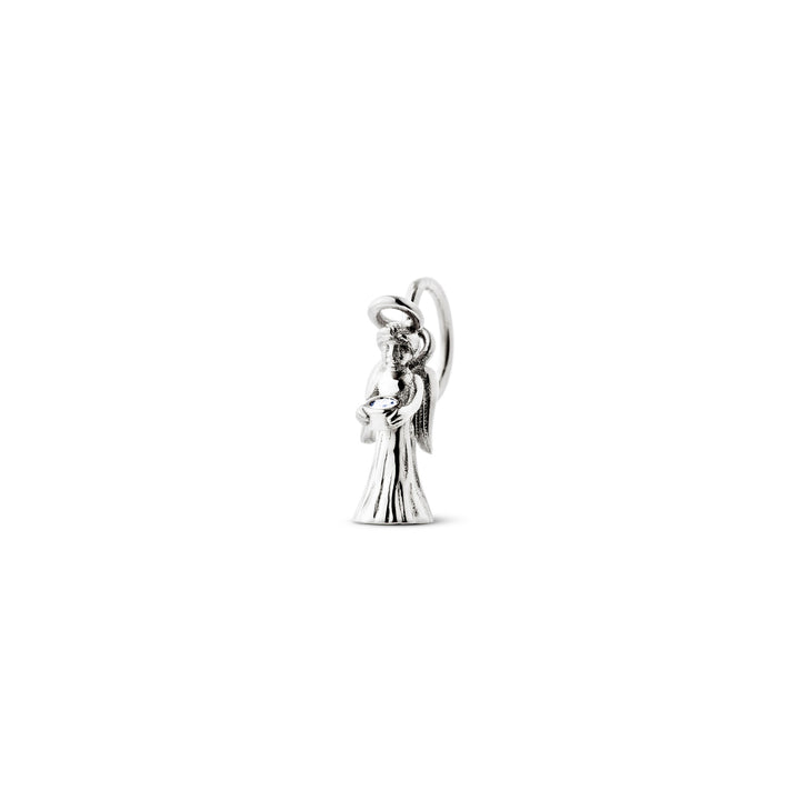 Guardian Angel 18K White Gold Pendant w. Diamond