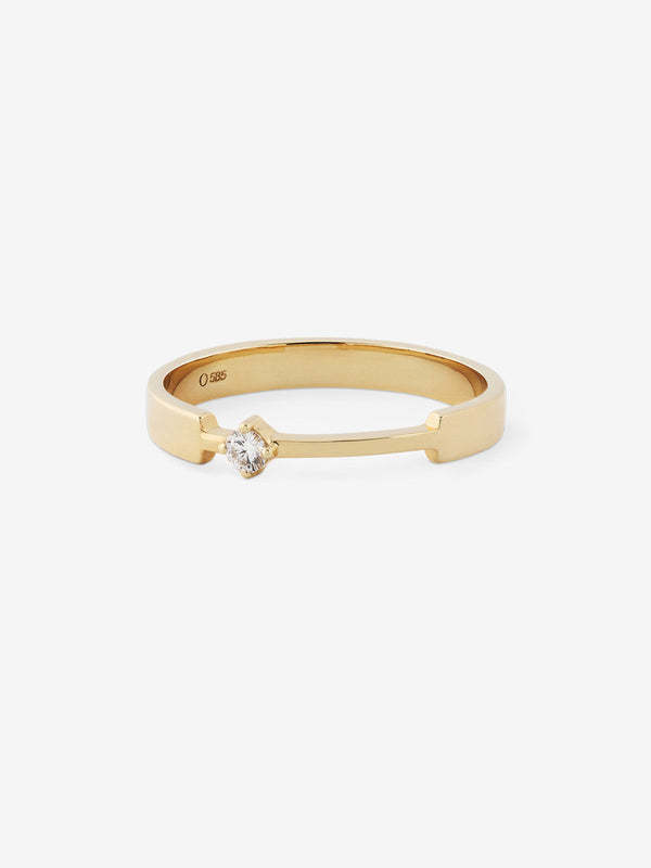 Ring aus 14K Gold, Weißgold oder Rosegold I 0.06 Kt. Diamanten