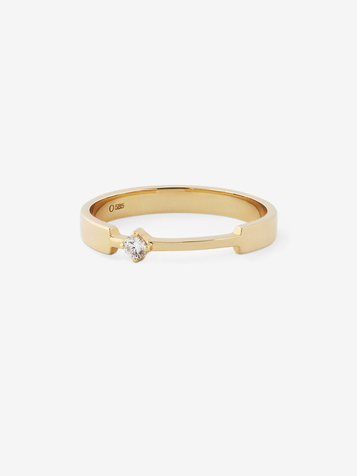 Diamond 0.06 14K Gold, Whitegold or Rosegold Ring w. Diamond