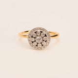 Rosas 18K Guld Ring m. Diamant