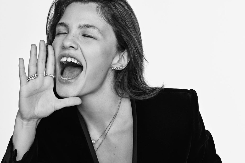 No 1 Solitaire 18K White Gold Necklace w. Diamond