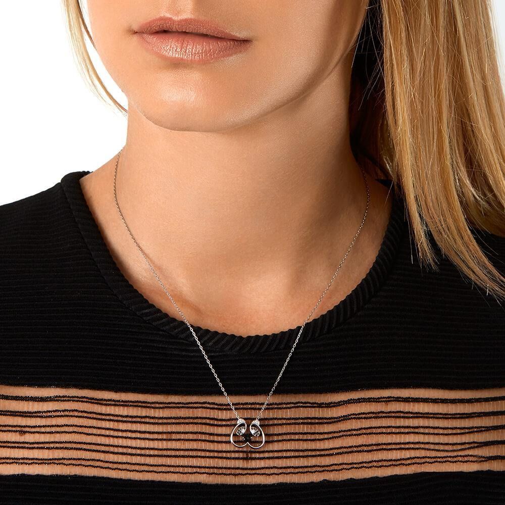 ANIMAUX Sweetie 18K Gold Necklace w. Diamond & Spinel