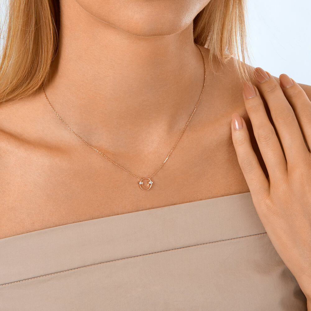 PETIT Belle 14K Gold Necklace w. Diamond