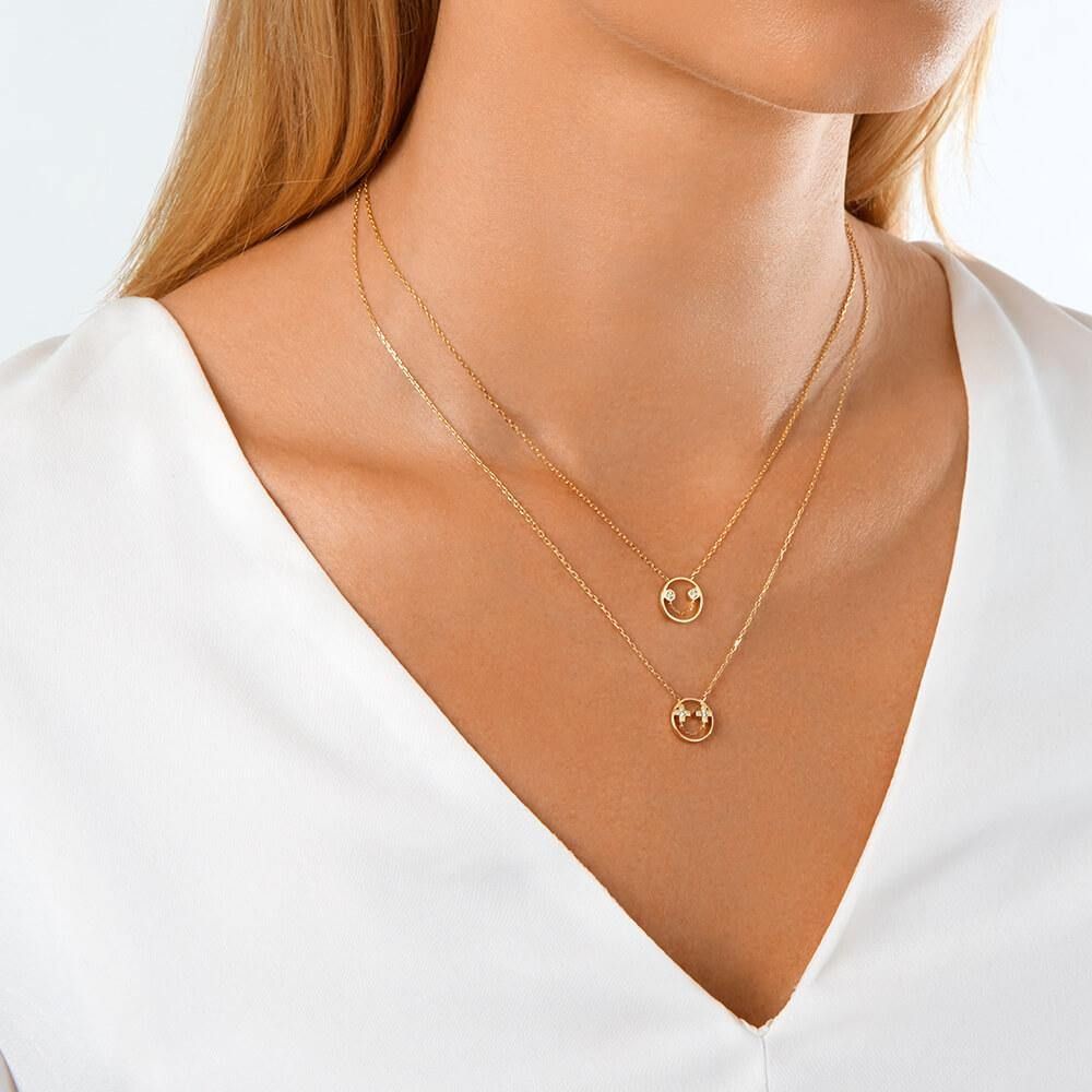 PETIT Rae 14K Gold Necklace w. Diamond