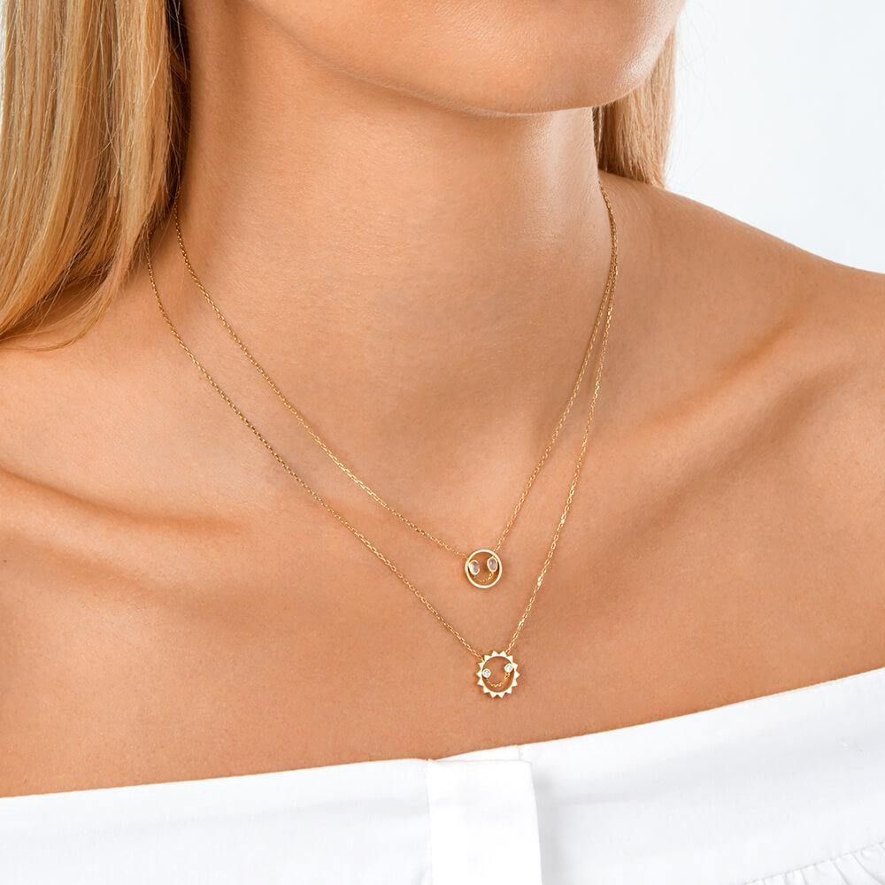 PETIT Ciro 14K Guld Halskæde m. Diamant