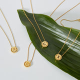 ABC's - W 18K Gold Plated Necklace