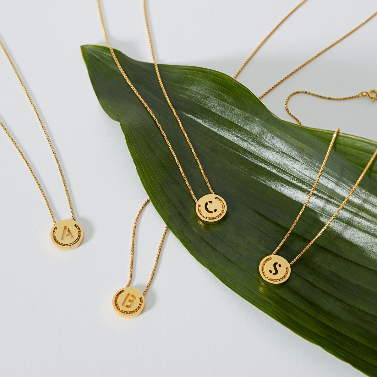 ABC's - B 18K Forgyldt Halskæde