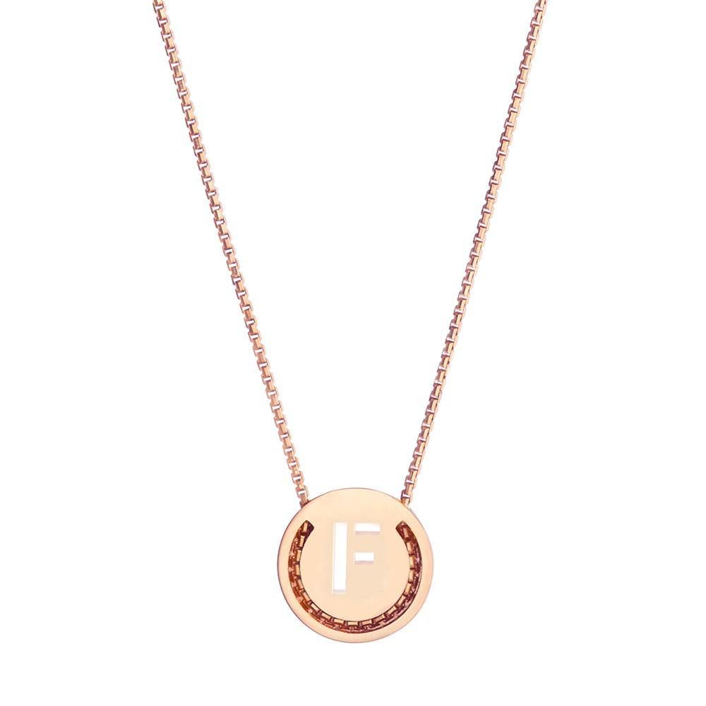 ABC's - F 18K Gold Plated Necklace