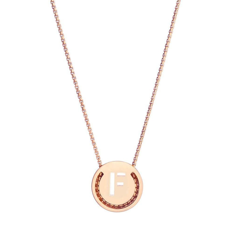 ABC's - F 18K Gold Plated Necklace
