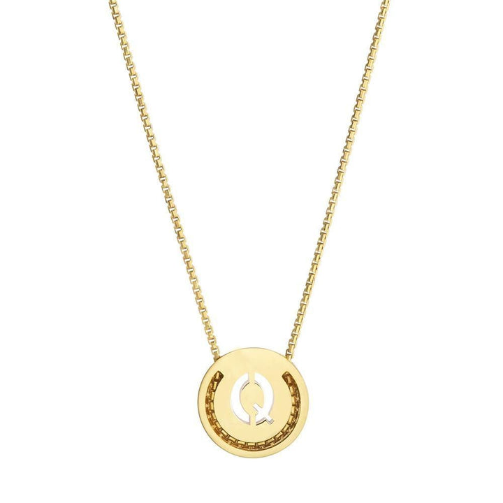 ABC Halskette - Q - 18 Kt. Gelbgold-Vermeil