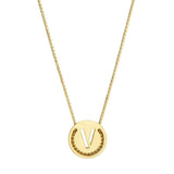 ABC's - V 18K Gold Plated Necklace