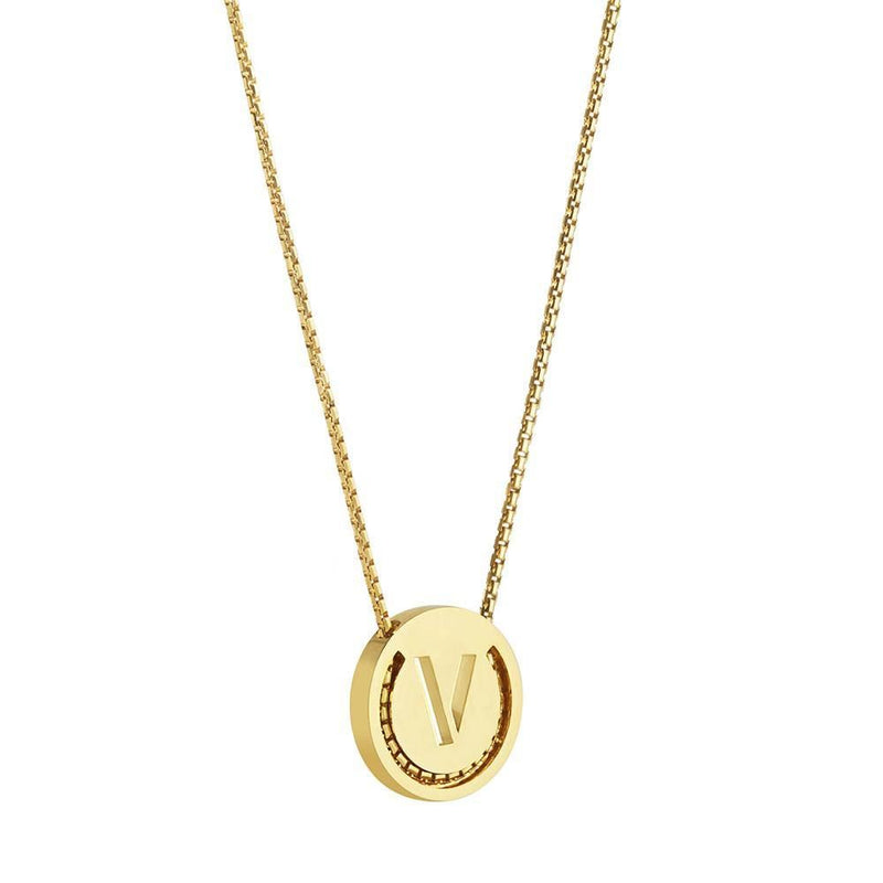 ABC's - V 18K Gold Plated Necklace