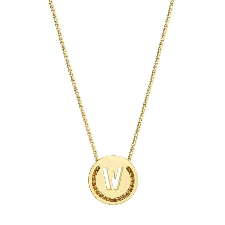 ABC's - W 18K Gold Plated Halskette