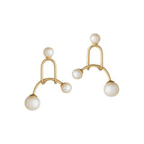 Astra 18K Gold Earrings w. Pearl