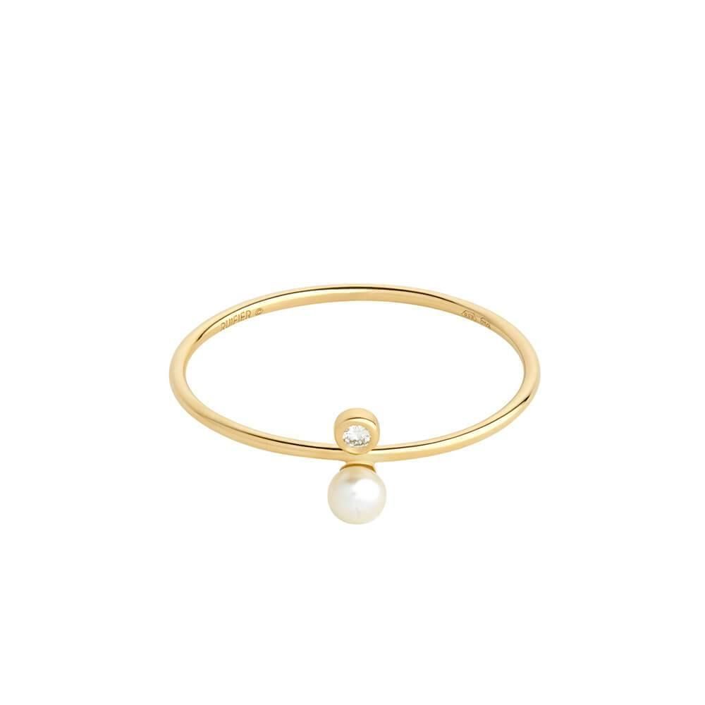 Astra Moonlight 18K Guld Ring m. Perle