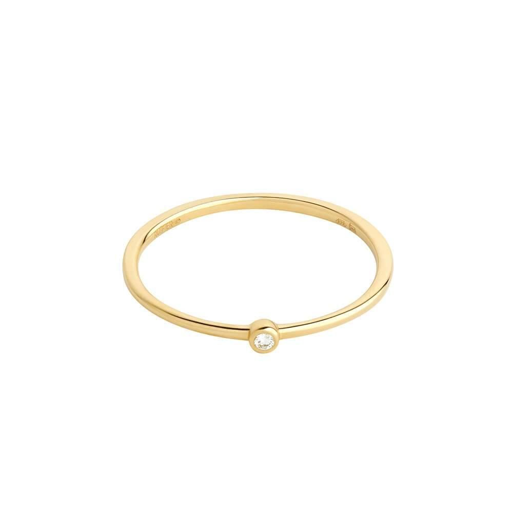 Astra Vega 18K Gold Ring w. Diamond
