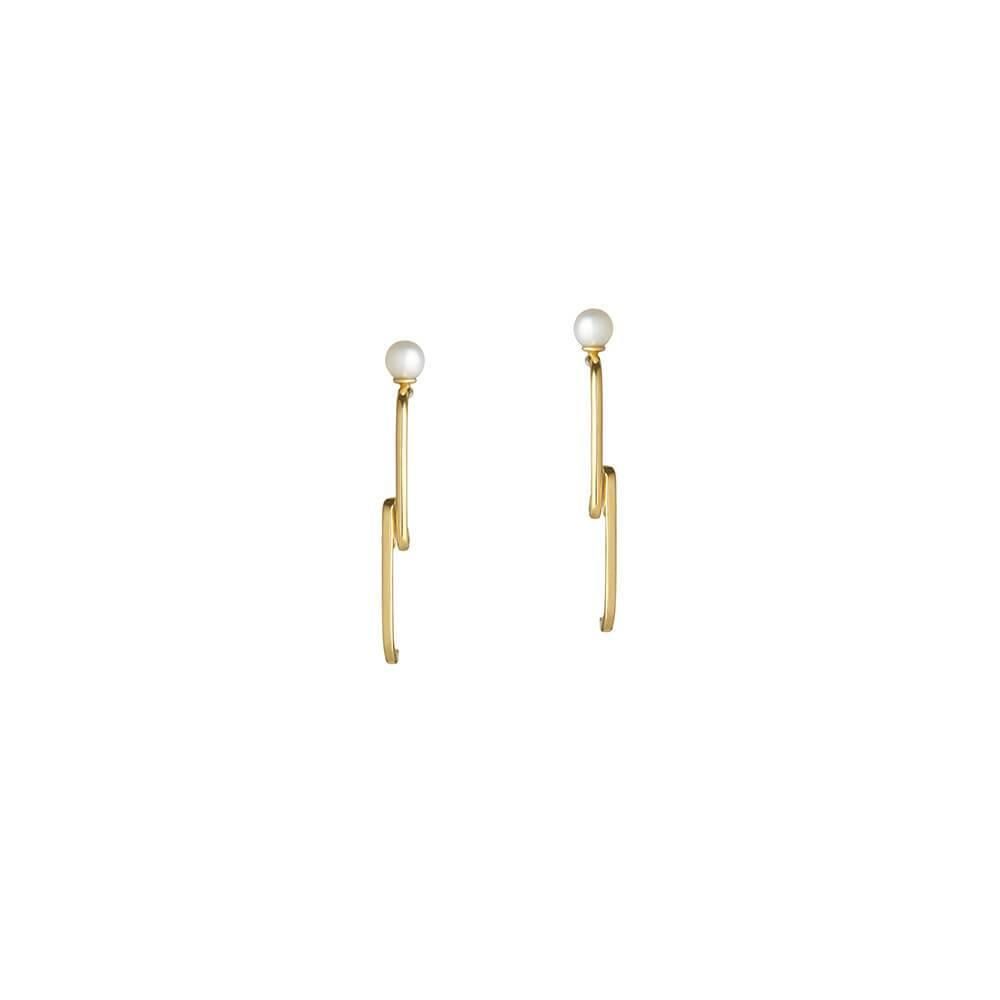 Astra Zenith 18K Guld Øreringe m. Perle